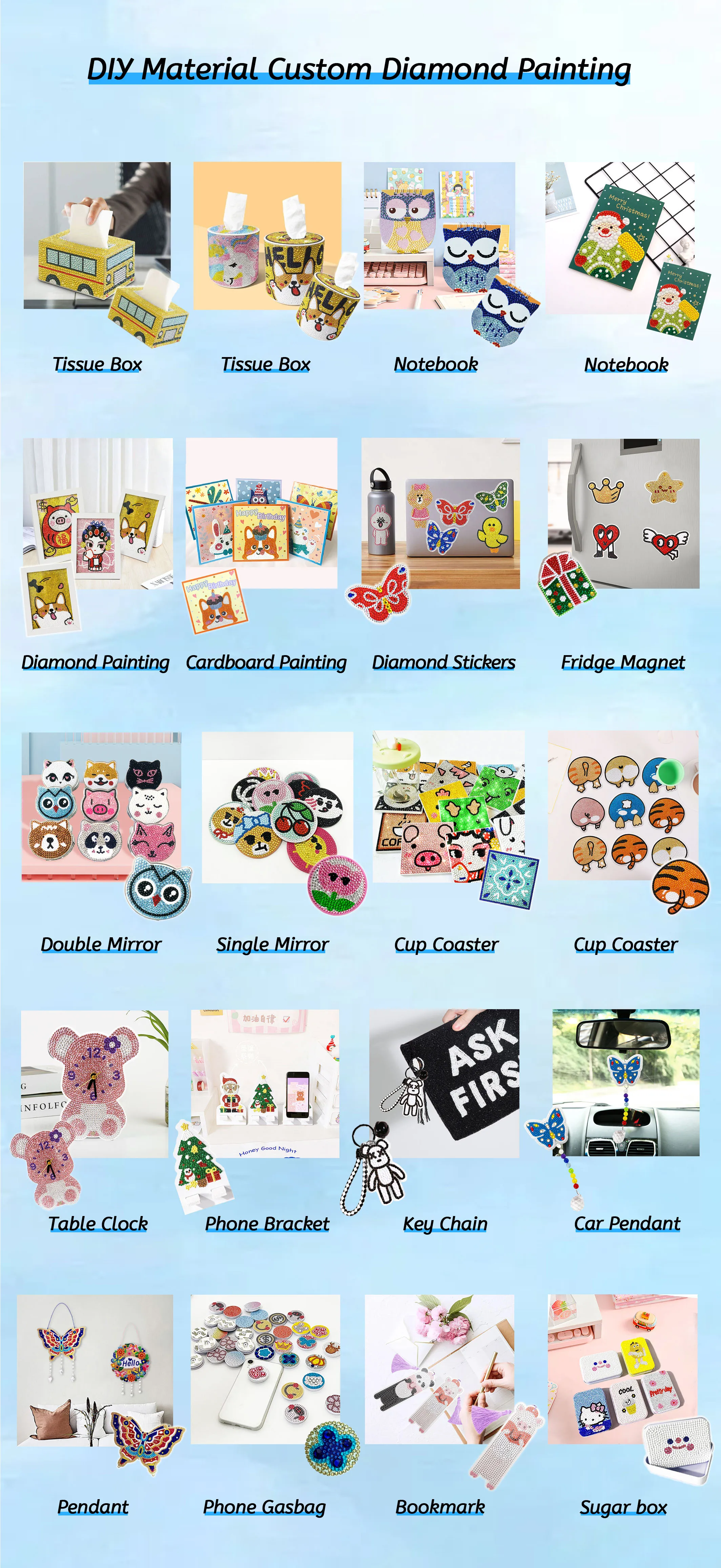 New Custom Diamond Lettering Stickers For Kids Diamond Painting Pvc