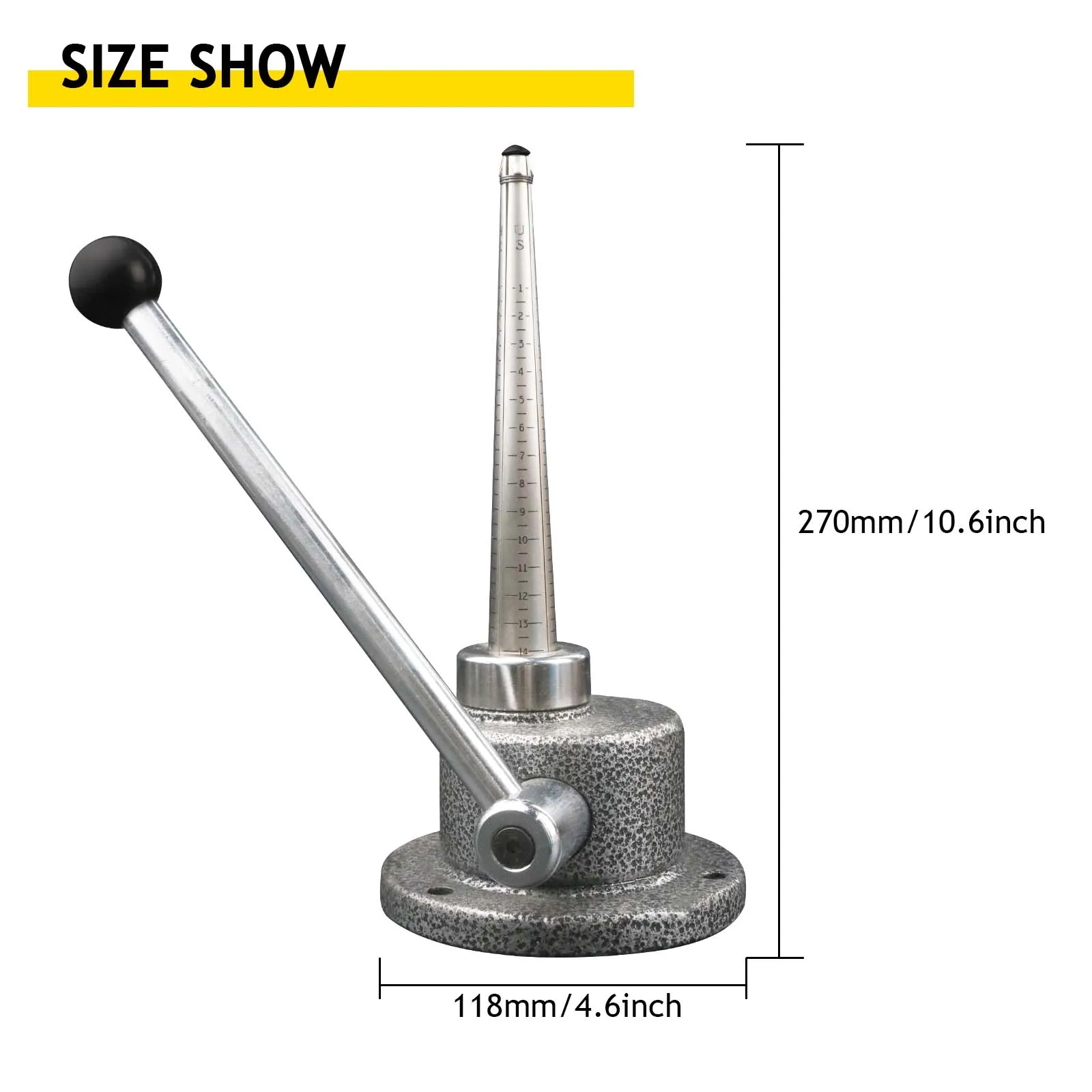Ring Enlarger Size Adjustment Tool Iron Coin 4 Splines Ring Size 1-14 Jewelry Making Machine Ring Stretcher for Jewelry Repair
