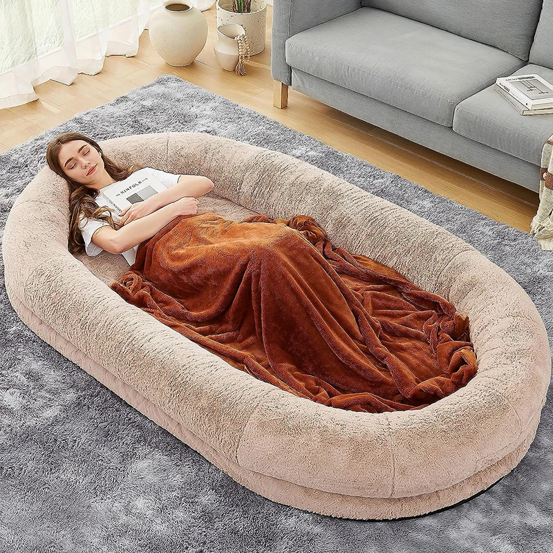 Sofa Luxury Large Dog Bed For Human Plush Waterproof Washable Giant
