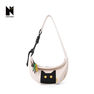 NOXXON High-End Green Crossbody Bag Casual Cat Single Lightweight Polyester Lining Fashion Dumpling Bag Handbags Crossbody Bag