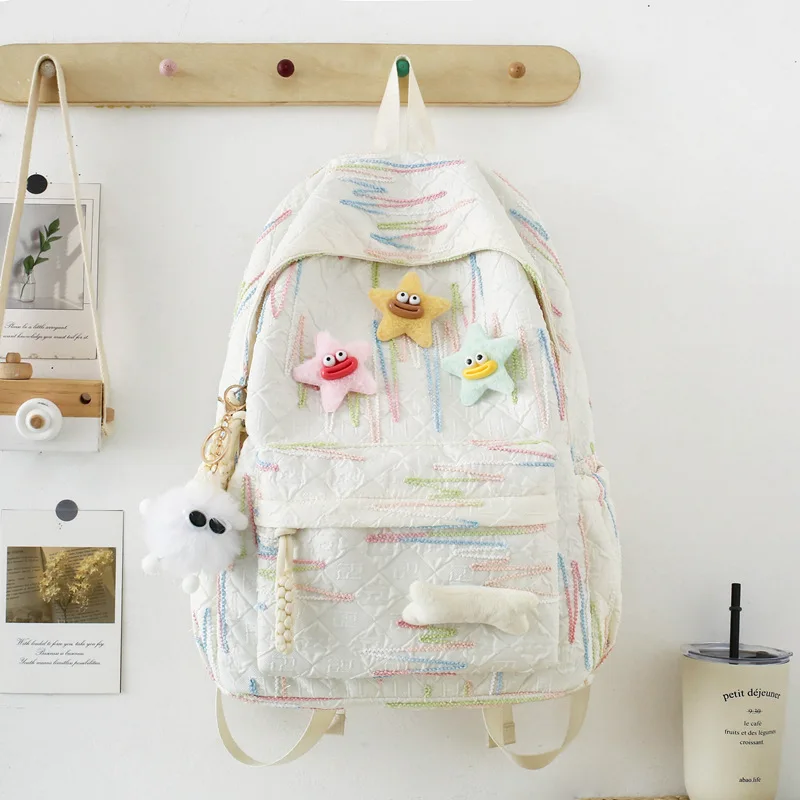 Customized Besder Solid Color Casual Bag Middle School Student Backpack Unisex Backpack