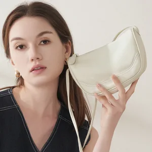 2026 Retro Style Top Grade Genuine Leather Mobile Phone Cross Bag Luxury Side Bags for Ladies Polyester Lined MIni Bag