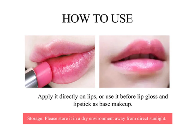 Chameleon Lip Balm Rose Moisturizing Nourishing Lip Plumper Lip Lines Makeup Lipstick