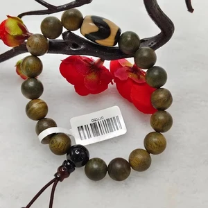 Fashionable Adjustable Handmade Charm Natural Agarwood Beads Men's Bracelet