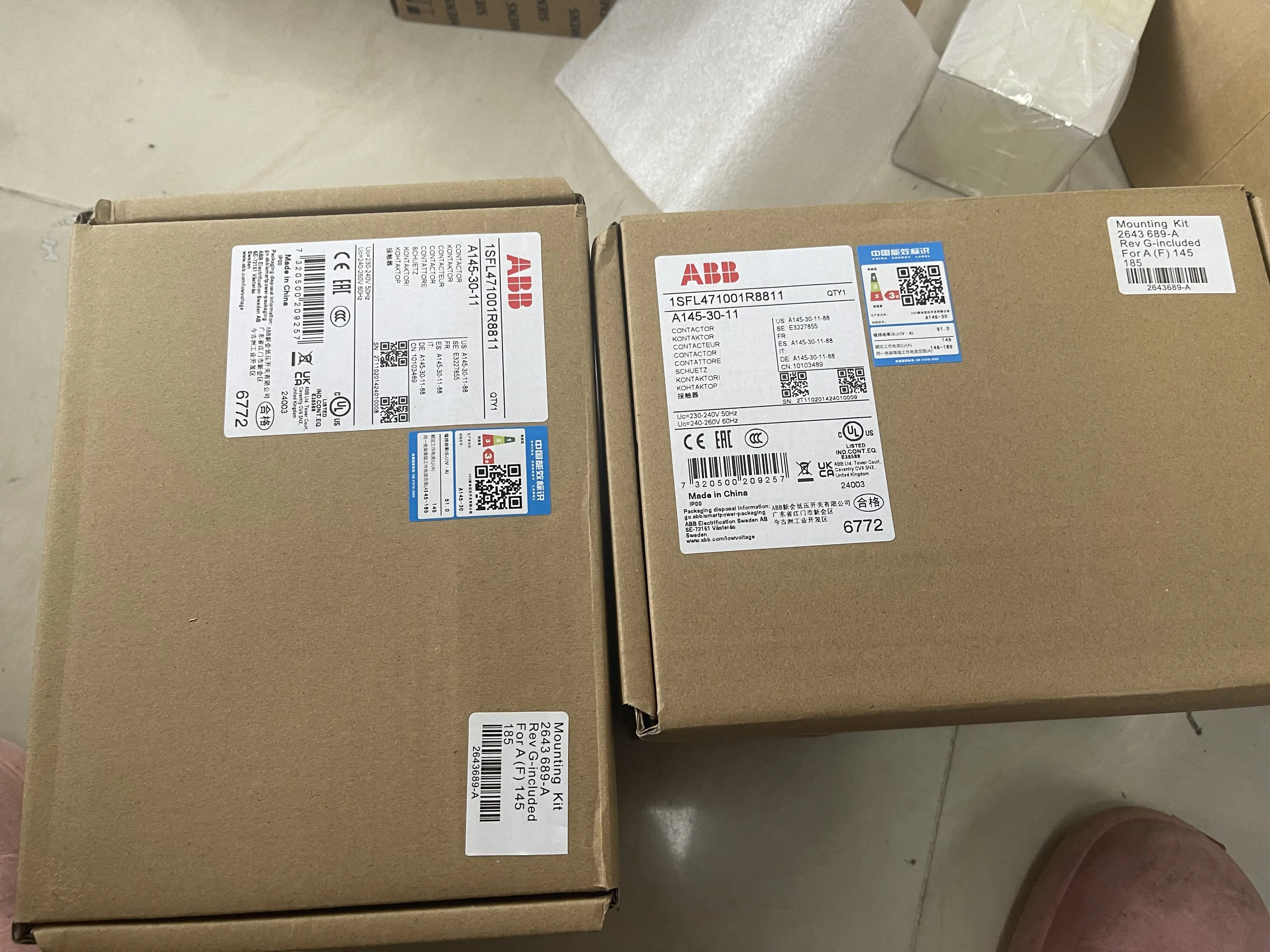 ABB Contactor A145-30-11 1SFL471001R8811