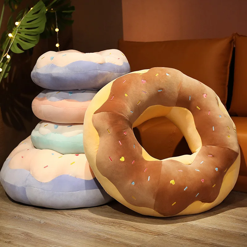 Super Soft Cartoon Stuffed Donut Pillow Plush Sleeping Pillow Doll for Kids  and Girls' Gifts