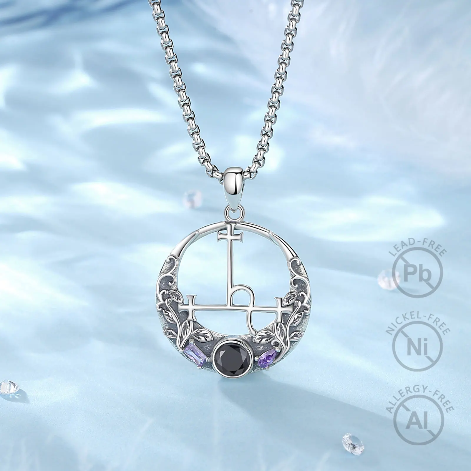 EUDORA Harmony Ball Collana Fatima Mano di Hamsa per Donna Argento Sterling 925 con Pendente Amuleto Malocchio per Sorelle Ragazza Regalo Gioielli Donna, 45CM