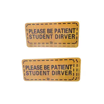 2 pack Student Driver Magnet Reflective Signs Safety Warning Car Magnet for Car