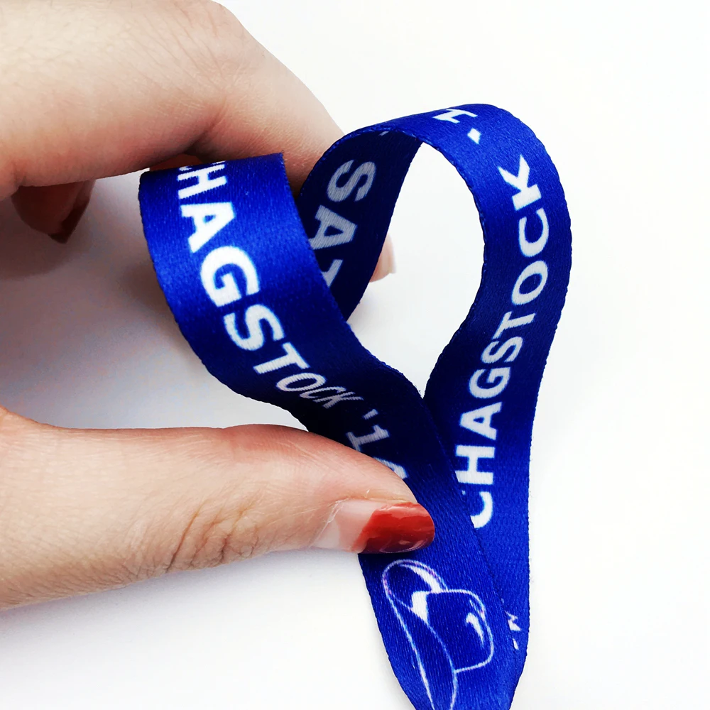 Пользовательские популярных печатных силиконовые рекламные ткань браслеты/полиэстер тканые браслеты