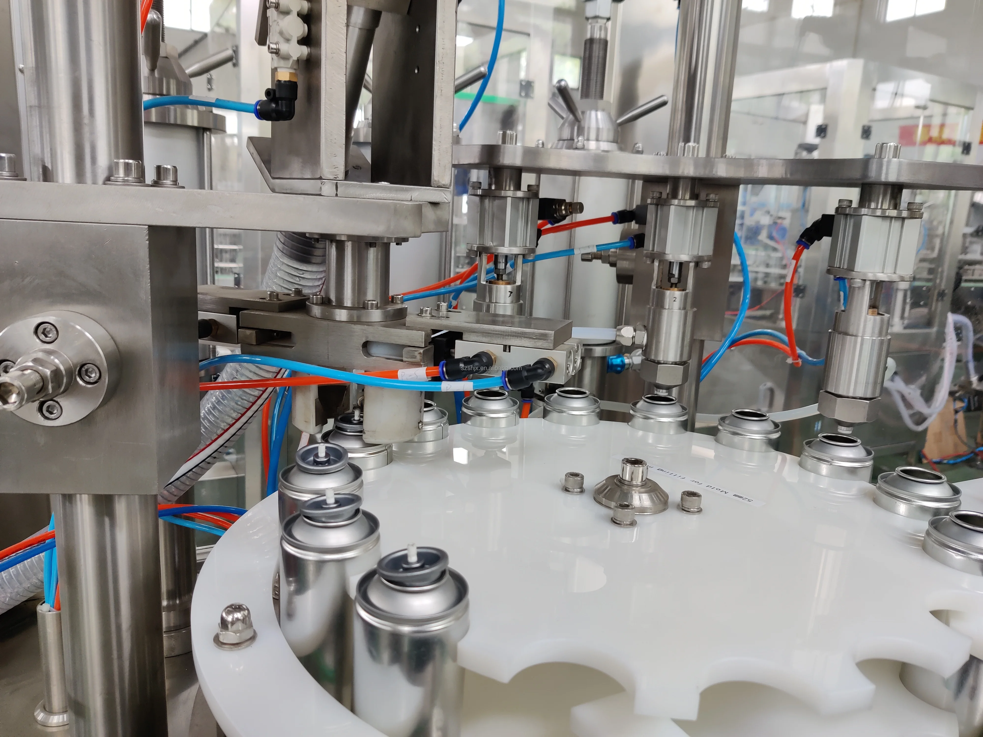 Automatic Aerosol Filling Machine Aerosol Cans Filling Machine Fire Extinguishers Air Freshener Filler supplier