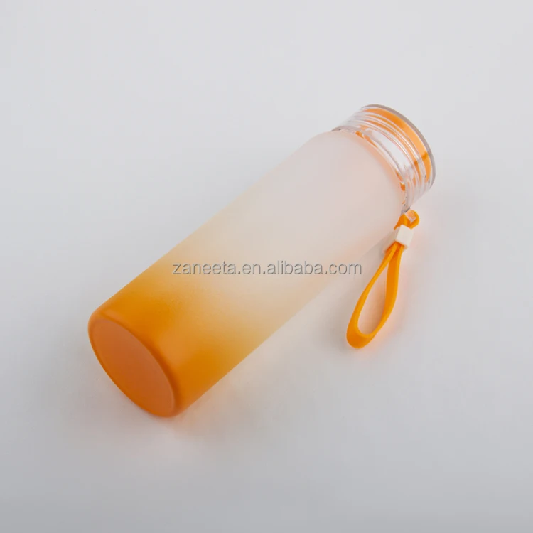 500ml Sublimation Blank Frosted Gradient Color Drinkware Matte Glass Water Bottles