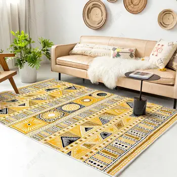 Moroccan Customized Cozy Soft Eco-friendly Padded Living Room Fluffy Living Room Coffee Table Bedroom Faux Sheep Velvet Carpet