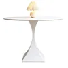 Delifeng Aurora White Slab Round Table