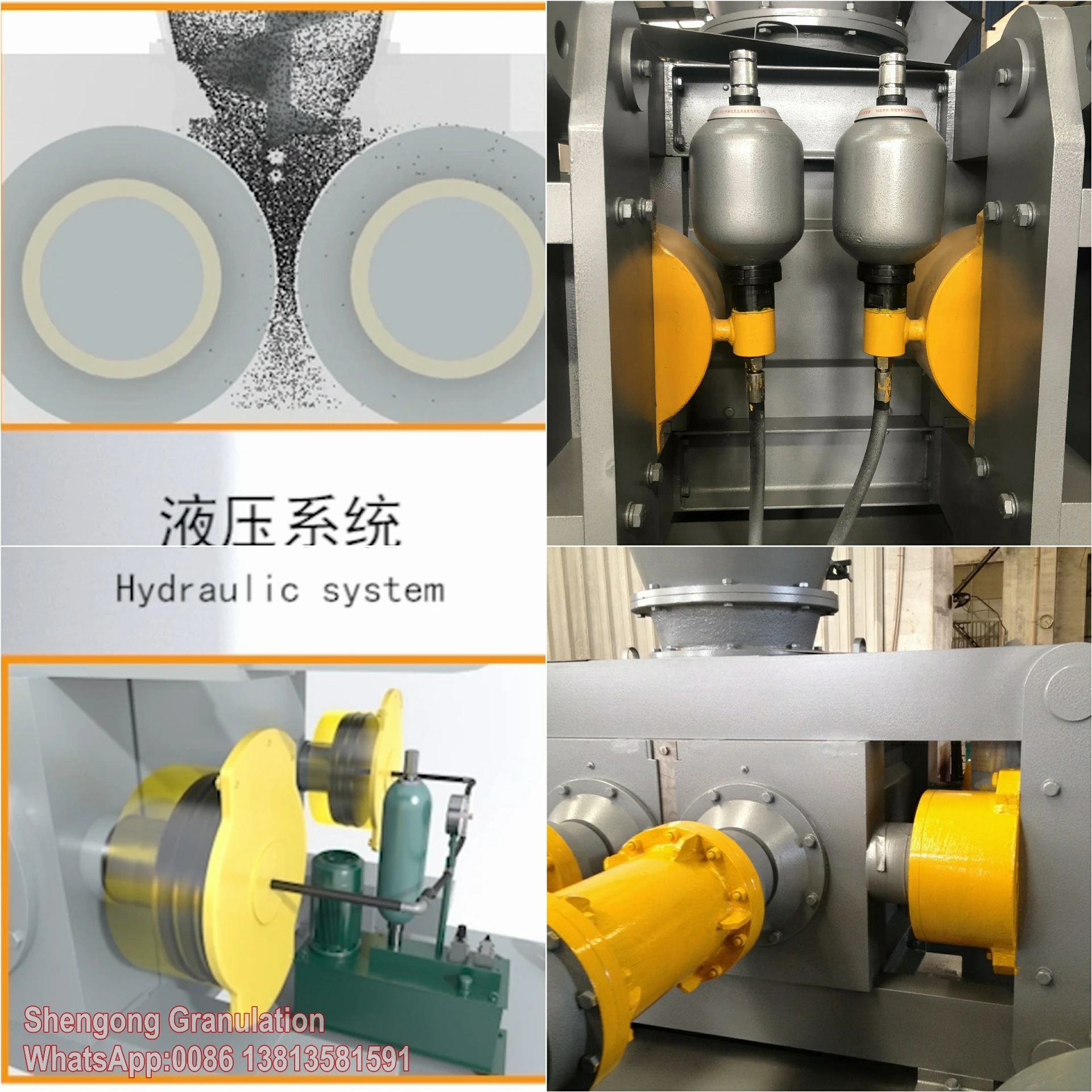 Китай, Грануляция Changzhou Shengong для неорганических химических минералов, микронитриентные удобрения NPK, гранулятор с двойным роликом