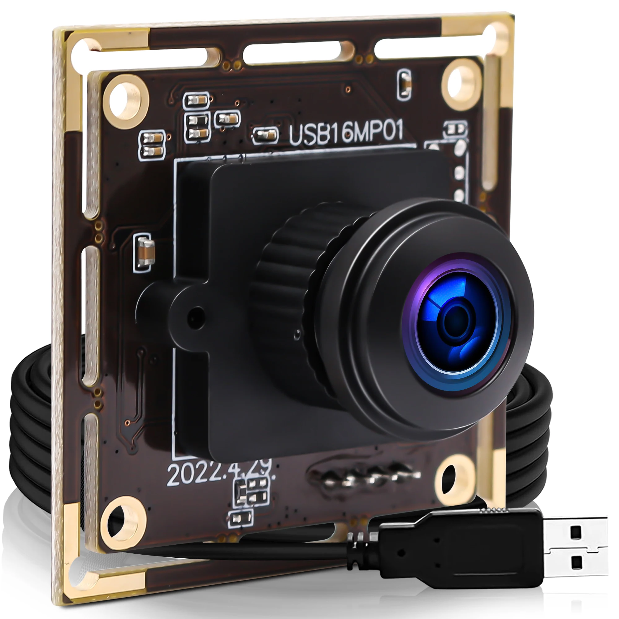ELP Wide Angle 16MP USB Camera Module IMX298 180degree Fisheye Lens Webcam Board Mini Embedded Raspberry Pi Camera For ATM Kiosk