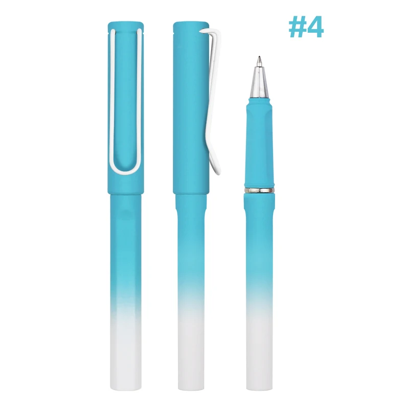Customized High-Capacity Gel Ink Pen 0.5mm Tip Black Non-Erasable BKS Brand New Gradient Promotional Plastic Business Medical