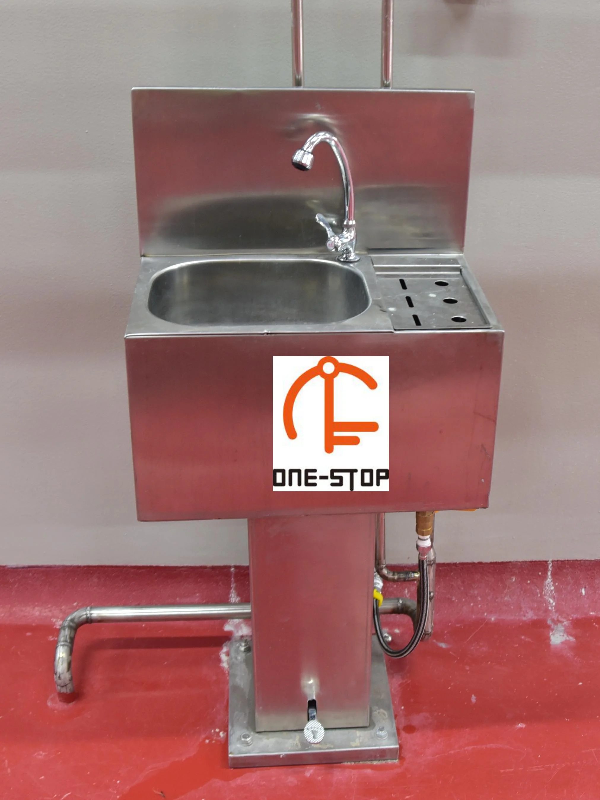 Heavy-Duty Stainless Steel Hand Wash With Knife Sterilization for Slaughterhouses