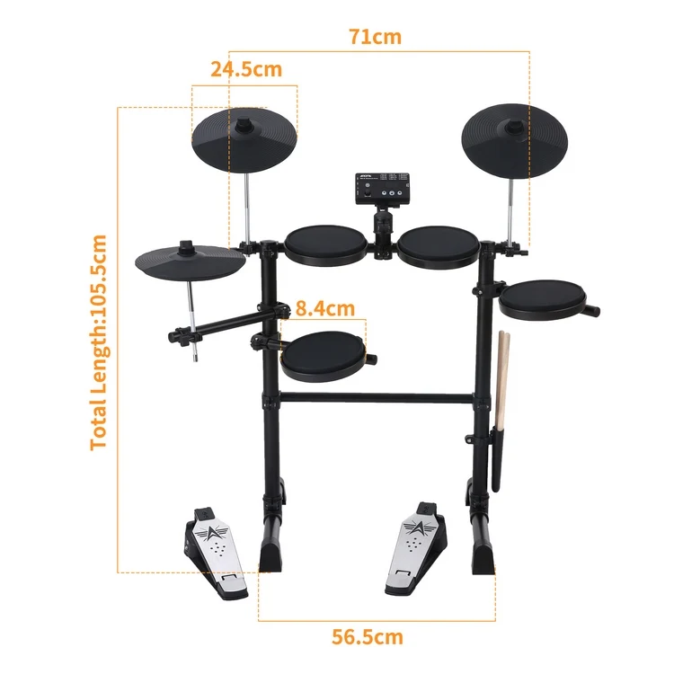 Electric Drum Set 8 Piece Electronic Drum Kit for Beginners with