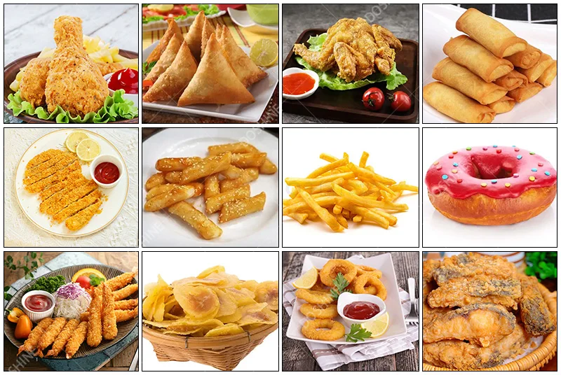 Continuous Spring Roll Deep Fryer Automatic Flip Stirring Fryer Electrical Heating French Fries Banana Chips Frying Machine