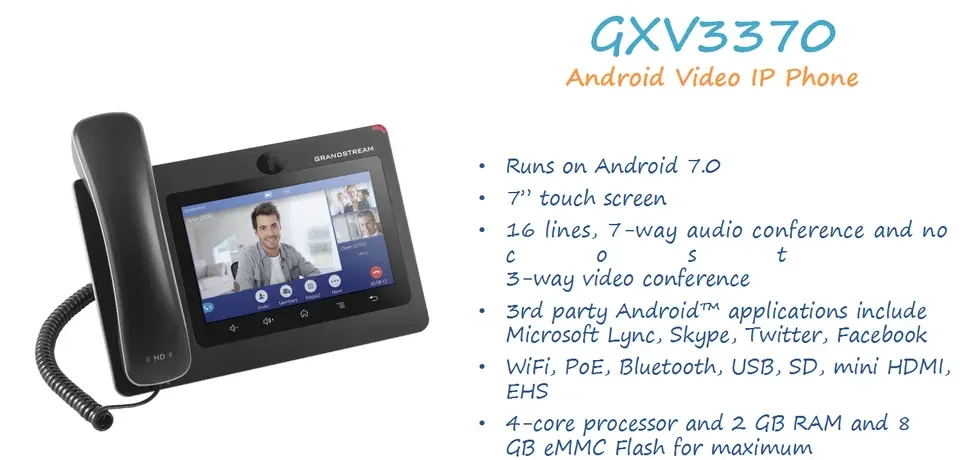 Grandstream Gxv3370 Video Communications Solution Hd Grandstream ...