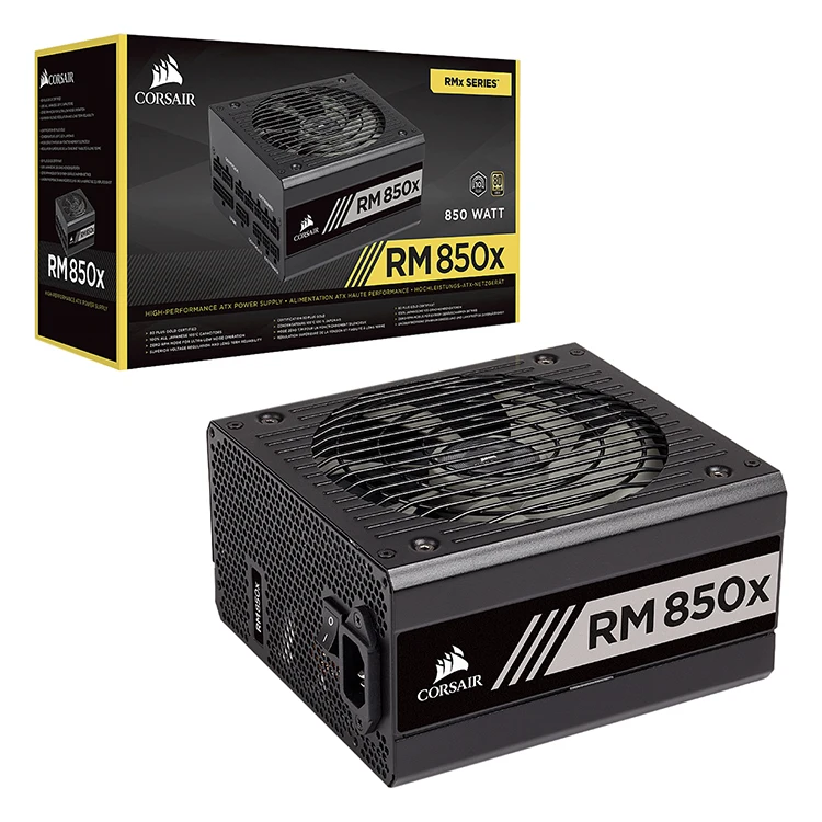 CORSAIR RM850x 850W フルモジュラー電源ユニット 80 PLUS ゴールド認証