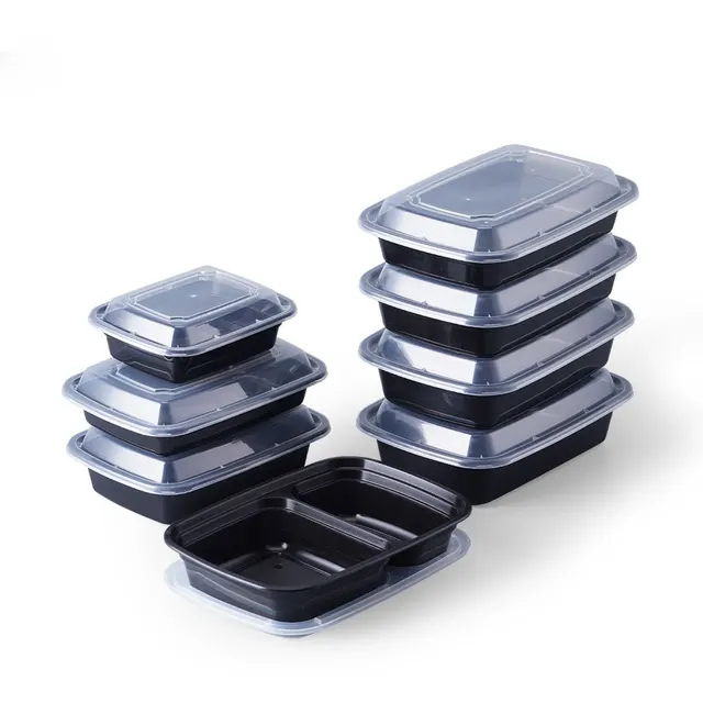 Factory Supplier Food Take Out Packaging Disposable Single Compartment Plastic Lunch Boxes Prepared Food Container Manufacturer