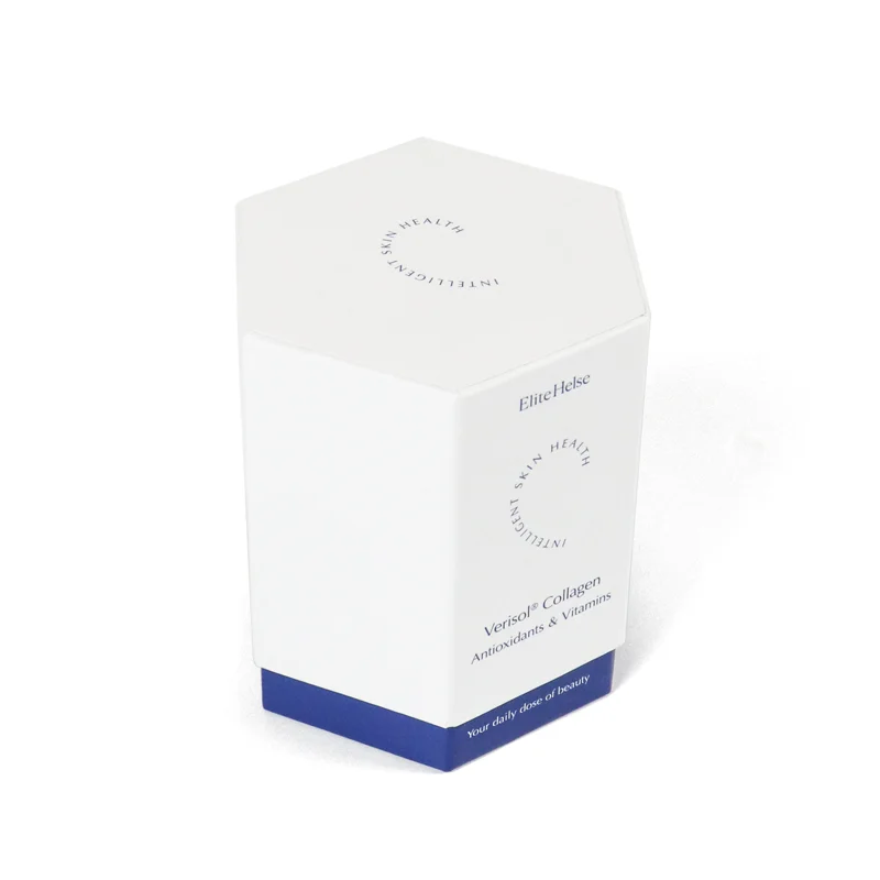 Eco-Friendly Biodegradable Hexagon Shape Paper Box Personalized Cajas for Health Care Products with Sponge Liner Matt Lamination