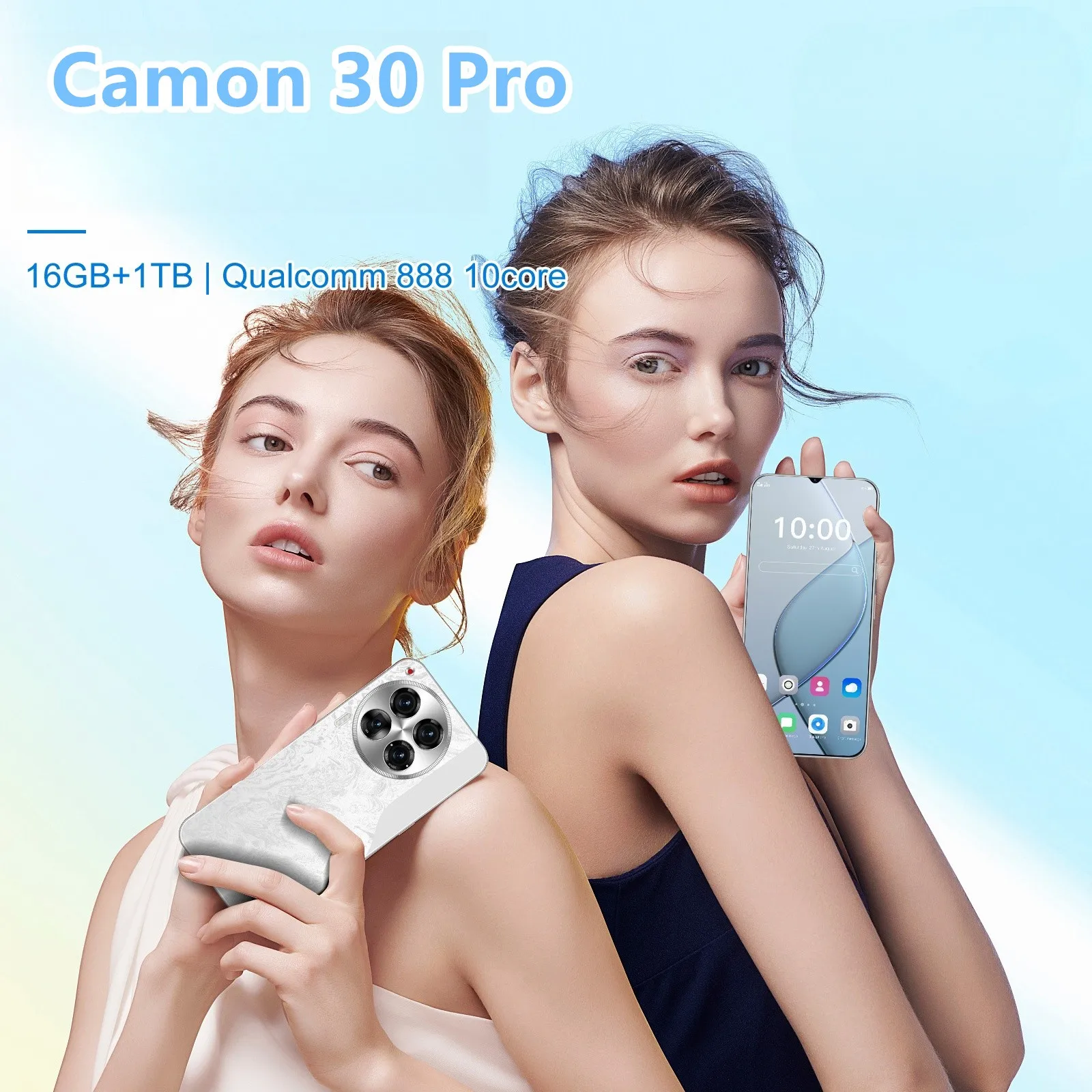 2024 New Model Camon 30 Pro 6.8 Inch HD LED Screen Android Global 4G Smart Phone Factory Customization Low Price Cellphone 108MP