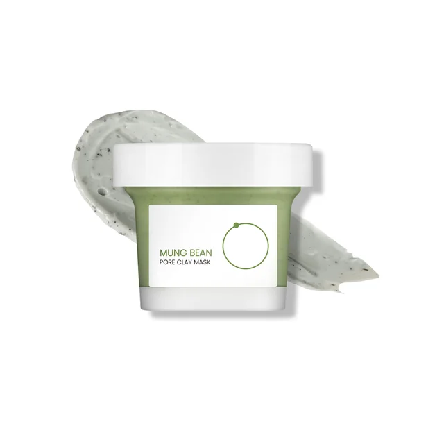 Mung Bean Pore Clay Mask Fragrance-Free Skincare Quick Wash for Blackhead Whitehead Care Exfoliate Tighten Pores120ml