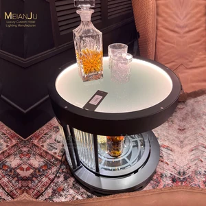 Contemporary Luxury Home Decor Modern Crystal Standing Light Flexible Glass Material Cocktail Table Floor Lamp DC Power Supply