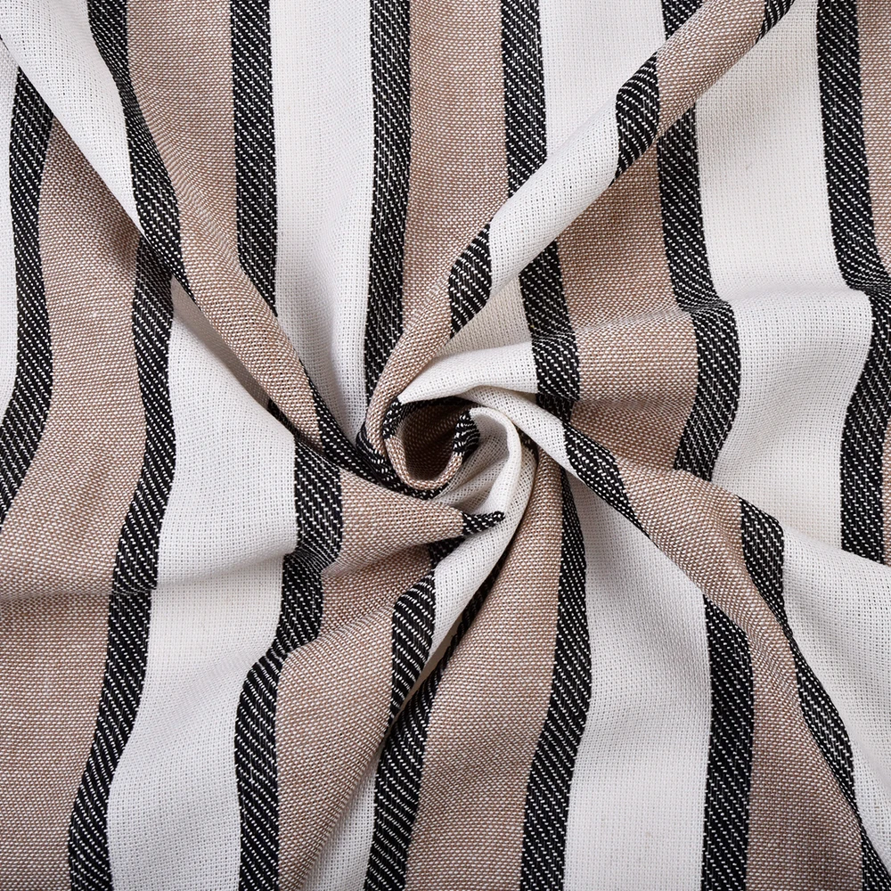 product wholesale linen cotton yarn dyed stripes woven fabric for pants dress skirts-6