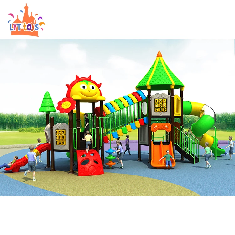 Colorful Outdoor Playground Rubber Flooring Slide Durable Colorful Playground Slide