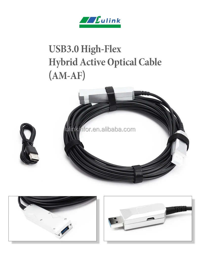 10 Meters USB AOC Hybrid Active Fiber Optic Cable for USB 3.0