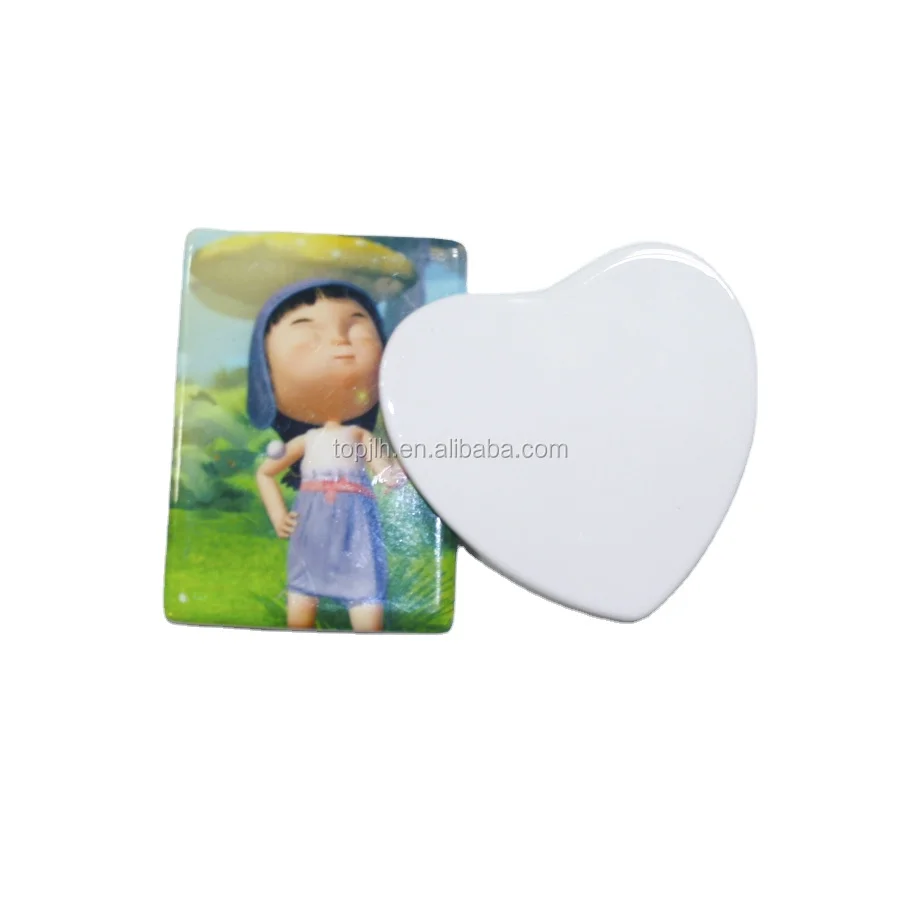 TOPJLH оптовая продажа печать сублимационный магнит на холодильник логотипа Фирменный подарок пустой сувенир индивидуальный дизайн