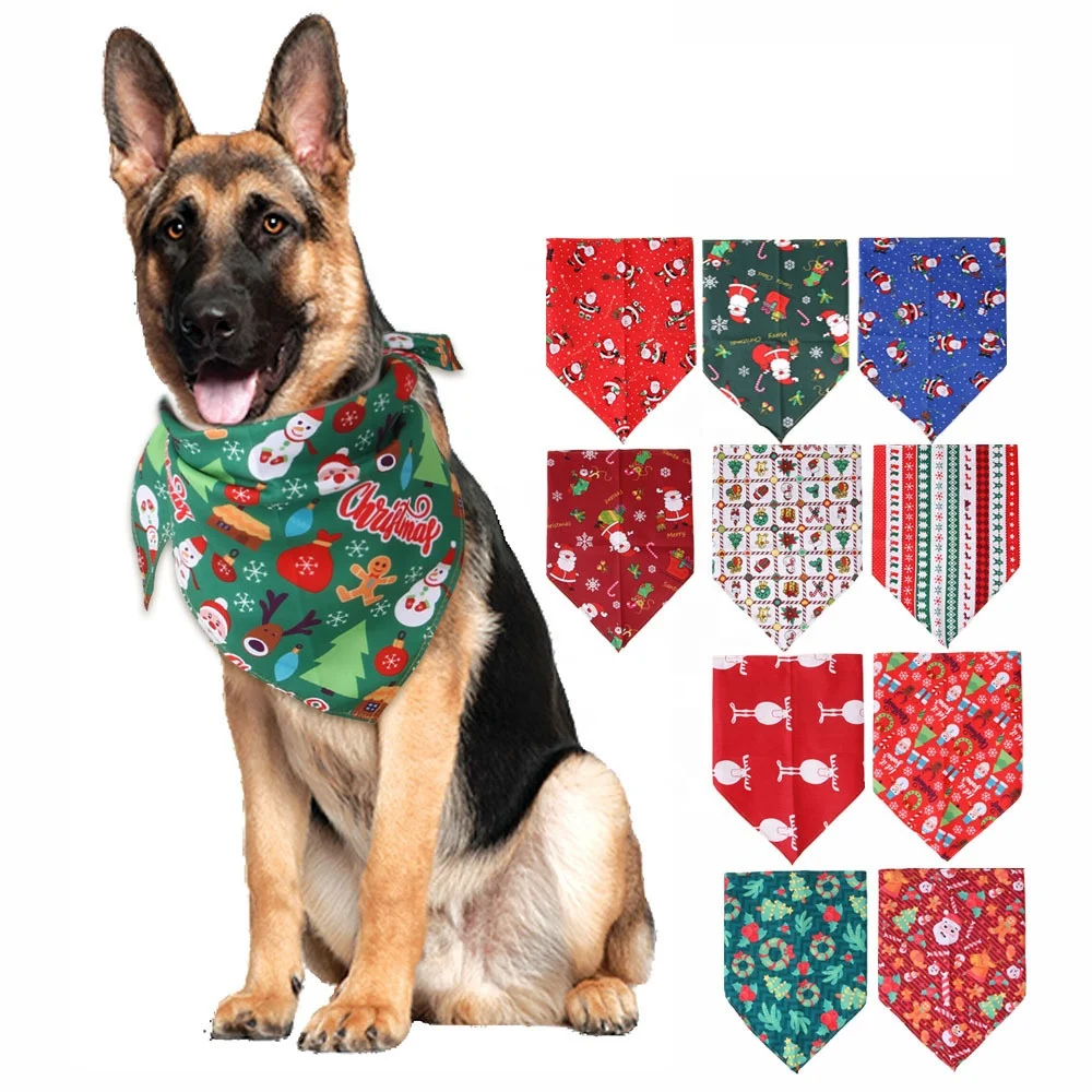 2022 New Style Christmas Dog Bandana Holiday Pet Supplies Dog
