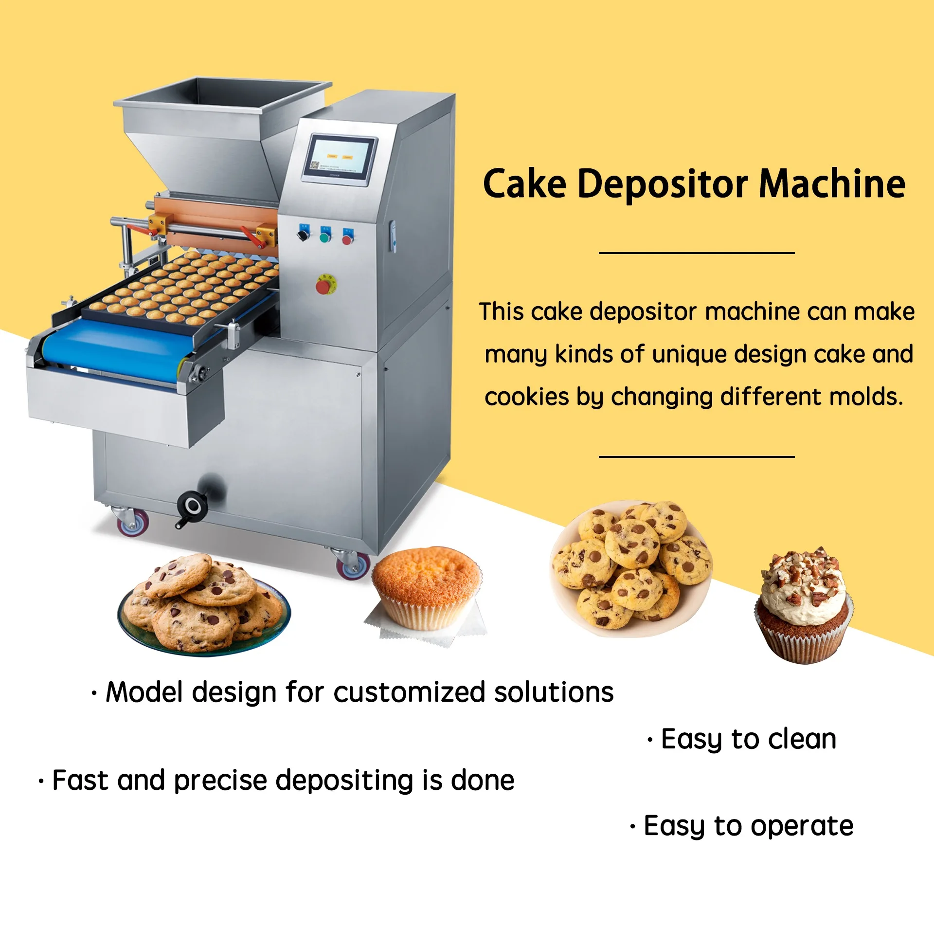 Multifunctional Cake Bakery Equipment Cup Cake Stuffing Grouting