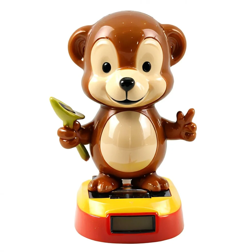 Custom Solar Powered Sunlight Energy Creative Car Decoration Halloween Cartoon ABS Monkey Animal Shape Dancing Figure Toys