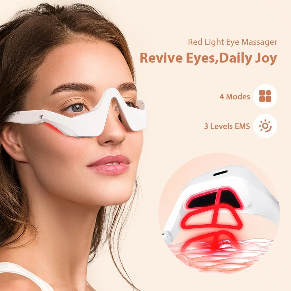 EMS Microcurrent Infrared Heated Eye Massager Vibration Lift Skin Remove Wrinkle Dark Circle