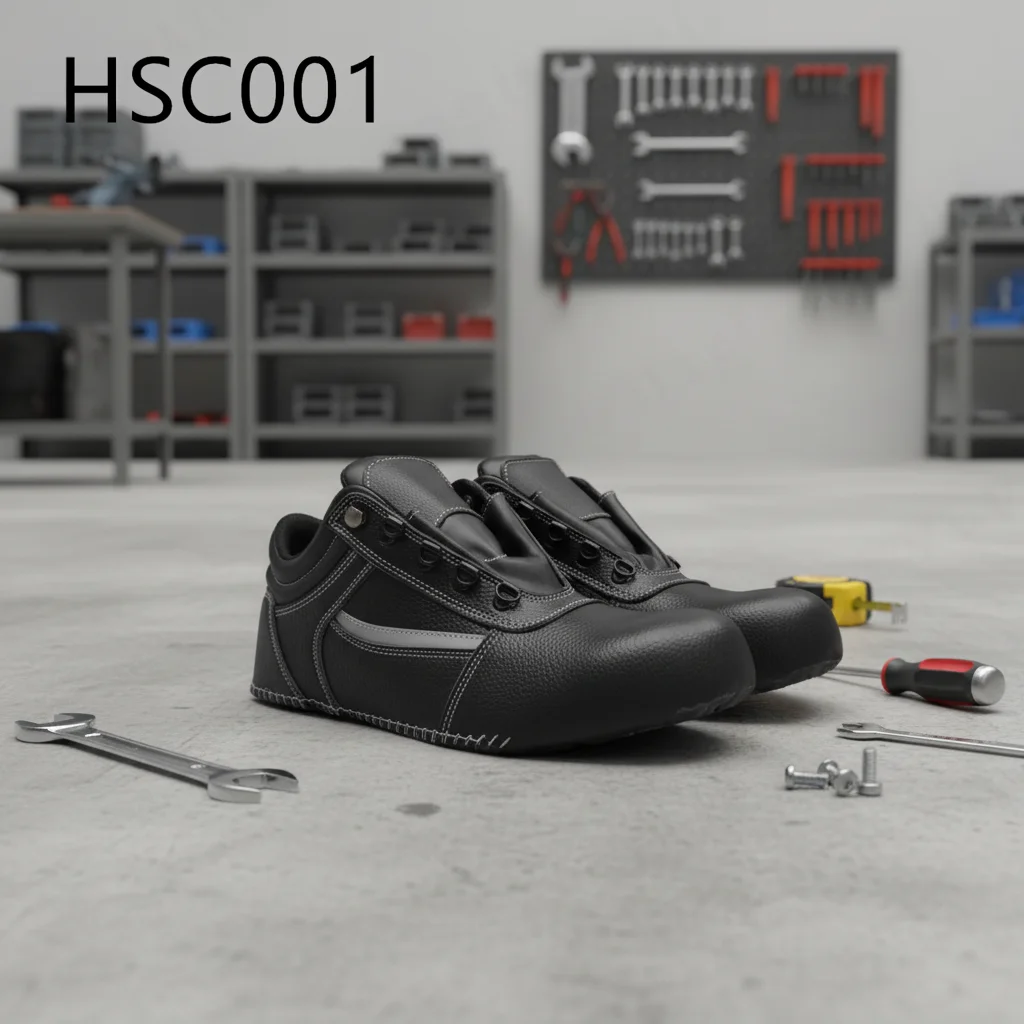 ZYF,Goods Handling High Level Embossed Texture Leather Safety Shoes Upper Rebar Tying Steel Toe Embedded Work Boots Vamp HSC001