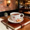 Cherry-coffee cup and saucer
