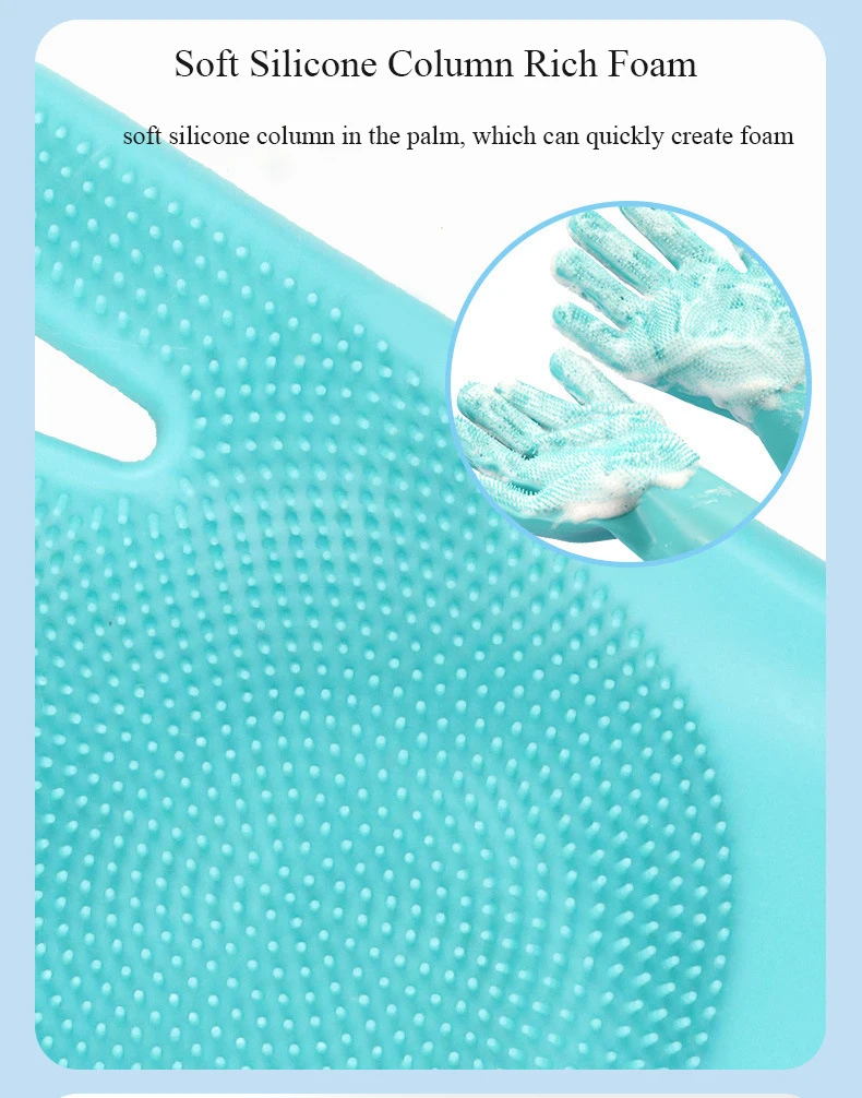 Pet Grooming Glove 2023 Gentle Deshedding Brush Silicone Glove 1 Pair