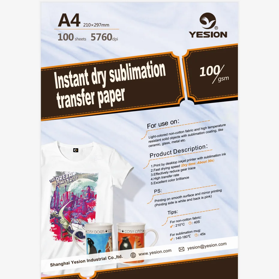 Sublimation Transfer Paper  Shanghai Yesion Industrial