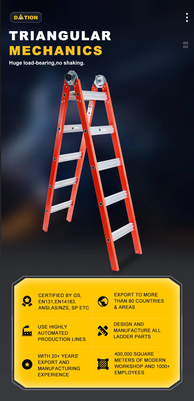 High Quality Fiberglass Multipurpose Ladder Telescoping Ladder With
