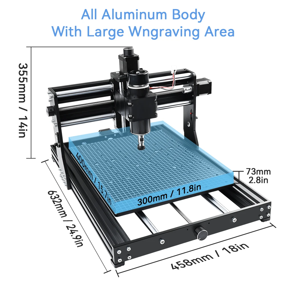 500W Spindle Router CNC 4030 Pro for Metal & Wood Milling