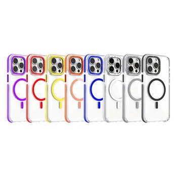 Business Clear HD Mobile Phone Case For iPhone 11 12 13 Pro Max Magnetic Phone Cover For iPhone 14 15 Pro Max Shell