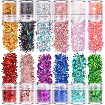 Eyeshadow Makeup Super Extra Iridescent Fine Glitter Nail Flakes Glitters Sequins For Nails