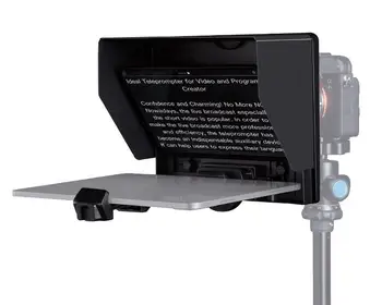 FeelWorld TP10 Supports Smartphone Tablet Prompting Smartphone DSLR 10" Portable Folding Teleprompter for TV Broadcast Equipment