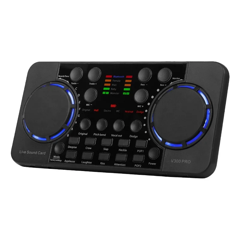 Voice Changer Sound Board Audio Interface With Audio Mixer and Live Sound Card for Live Streaming Guitar YouTube Recording