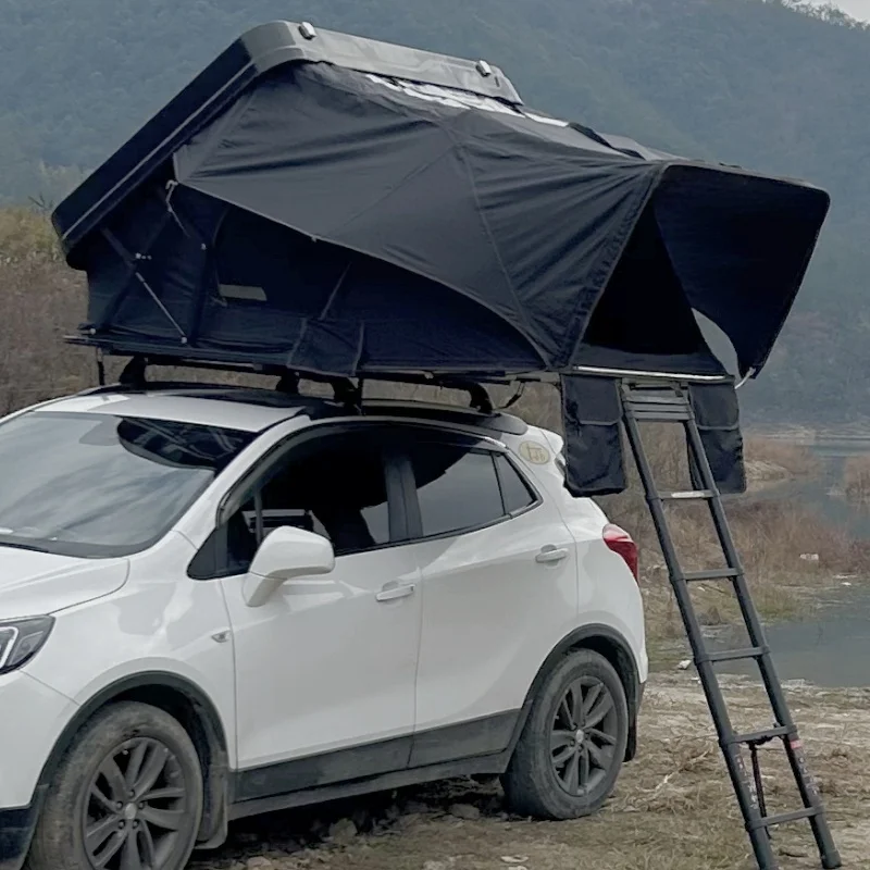 Hard Shell Roof Top Tent with 280G Polyester Cotton Waterproof 2000-3000 Mm for 3-4 Person Outdoor Camping