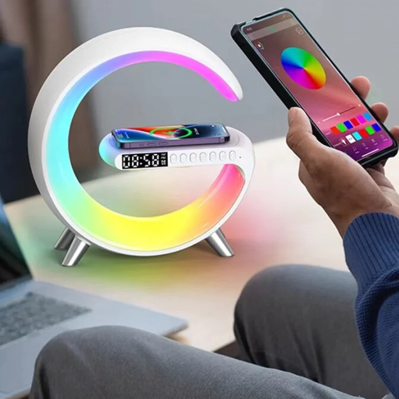 Oem Led App Control Rgb Night Light 15w Atmosphere Lamps Digital Alarm  Clock Wireless Charger Station Speaker Bedroom Decoration - Buy Blutooth  Speakers Cell Phone,Blutooth Speaker Waterproof,Waterproof Blutooth Speaker  Product on Alibaba.com